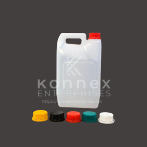 A white 4L Non-Stackable Can featuring an ergonomic handle and various colored cap options.