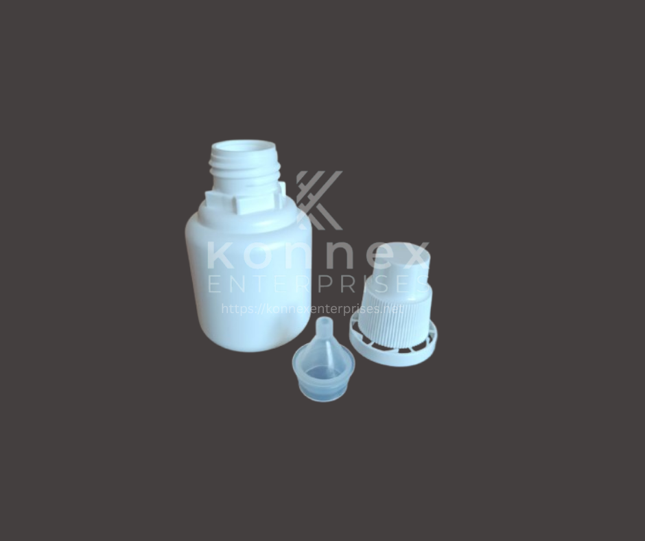 60ml HDPE Povidone Iodine bottle with leak-proof cap for medical antiseptic storage