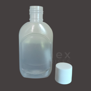 antiseptic solution ldpe bottle in semi translucent plastic with white screw cap