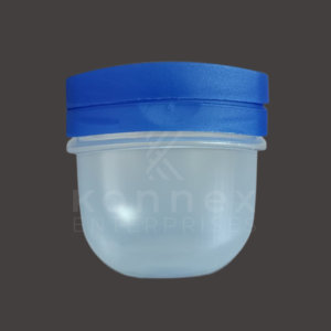 petroleum jelly jars semi translucent plastic container with blue flip top cap