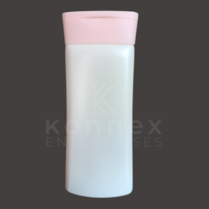 lotion and shampoo bottles 100ml 200ml tapered white plastic bottle with pink flip top cap