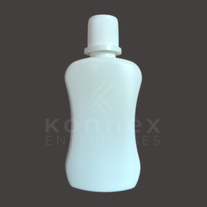 60ml medicated lotion bottle in white HDPE plastic with ergonomic grip